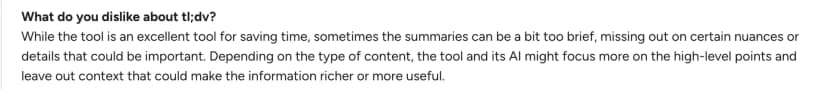 tl;dv AI-generated meeting summary example